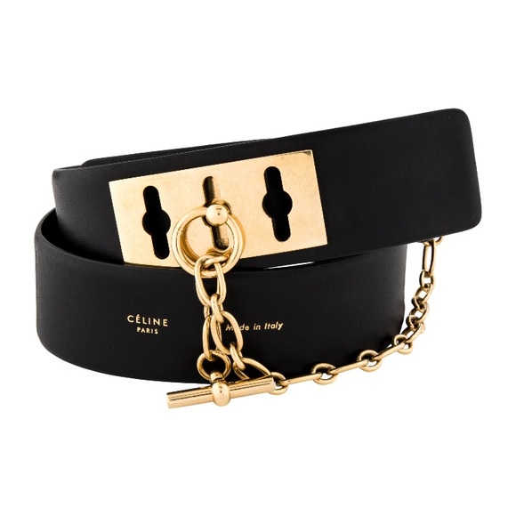 Celine Leather-Chain Belt - Picture 1 of 4